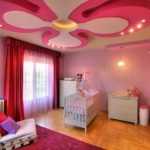 Натяжной потолок в детскую комнату для девочки: идеи и варианты, способы монтажа, фото