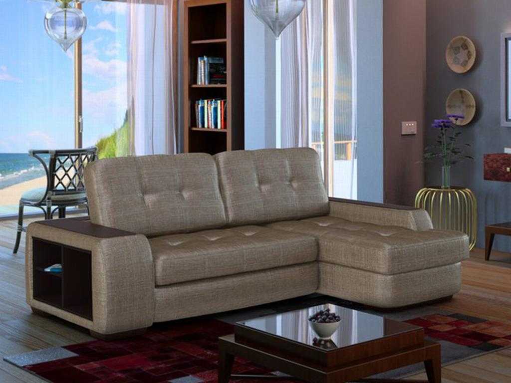Угловой диван в интерьере комнаты