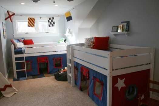Оформление комнаты для двух мальчиков разного возраста