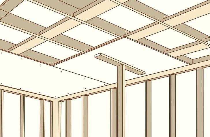 Подвесной потолок каркас деревяный
