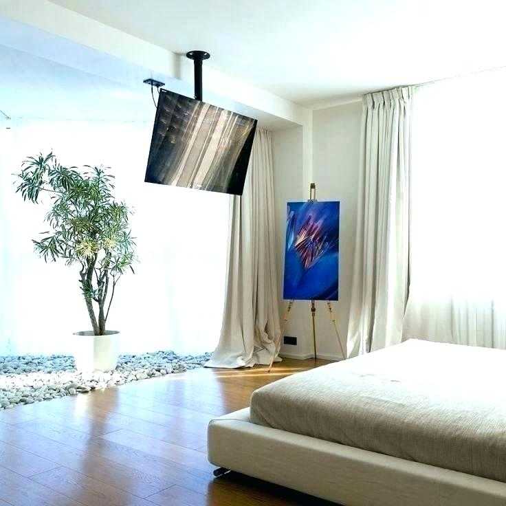 оптимальная высота телевизора на стене в спальне