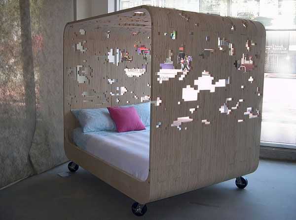 Дизайнерская фанерная кровать